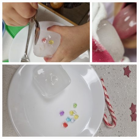 Edelsteine aus dem Eis befreien – Experimente